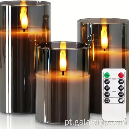 Vela sem fumaça eletrônica LED para decoração de férias